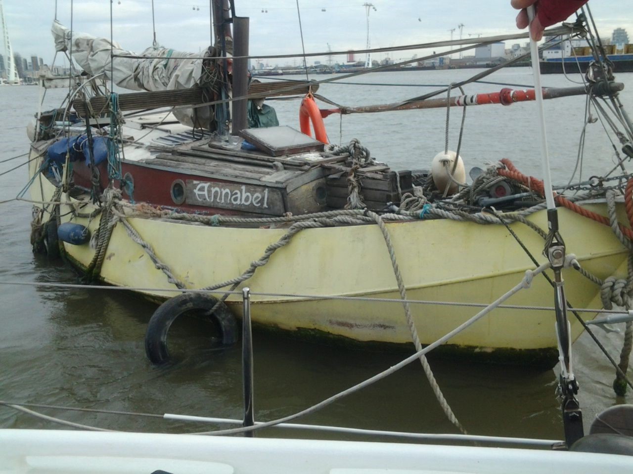 Cormorant Annabel bij Greenwich Yacht Harbour op de Thames