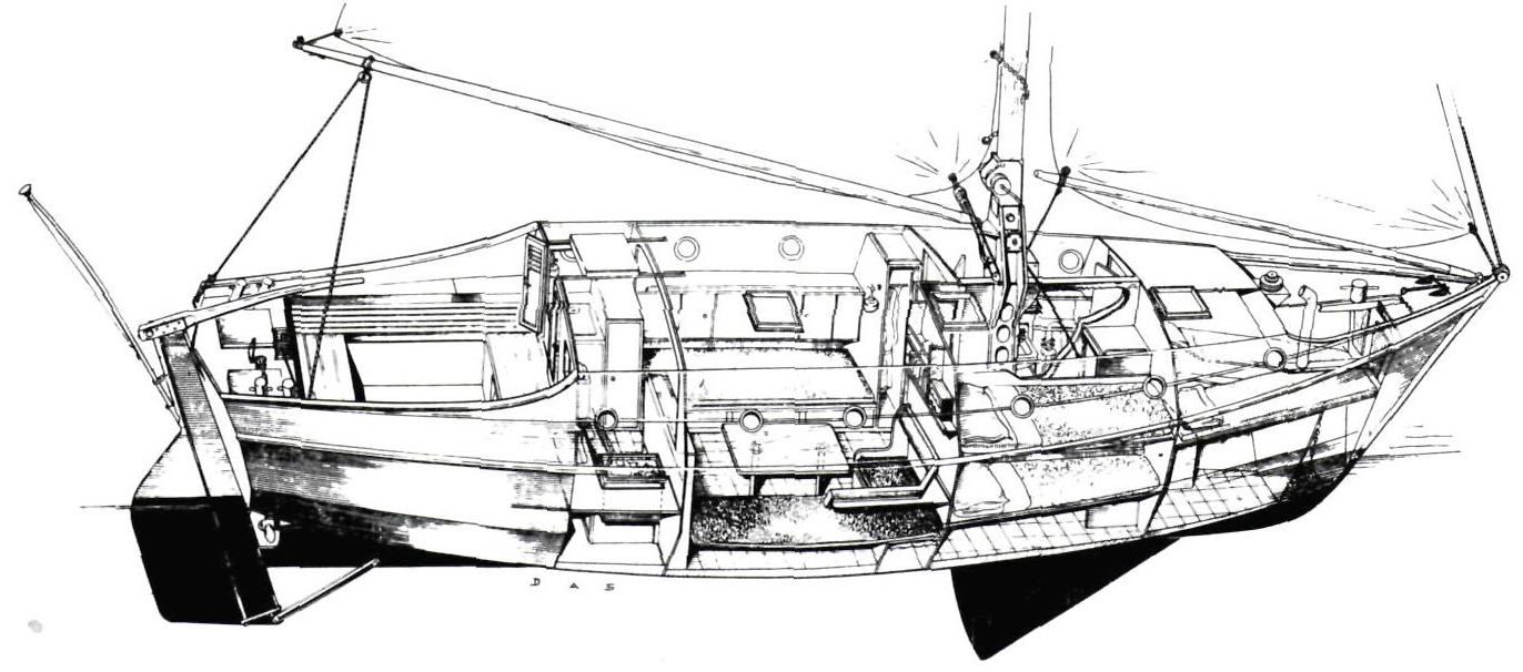 Opened out drawing of the Alcyone