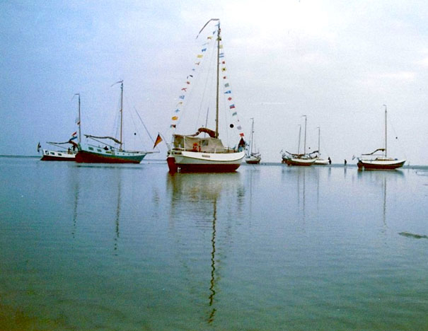 Alcyone Circle Rally 1986 – Gathering of the fleet SE of Borkum island